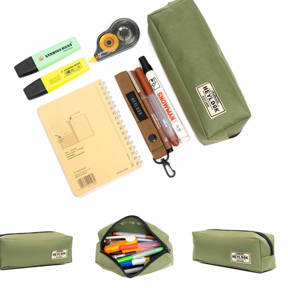 

Hot Sell.. Tempat Pensil Pencil Pouch Tempat Pensil Penyimpanan Besar Tempat Alat Tulis ATK Simple Polos Berbagai Warna