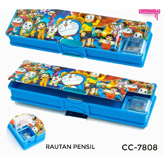 COD ~ KOTAK PENSIL KALENG SEKOLAH ANAK Karakter laki laki perempuan sekolah murah import + alat tulis + crayon
