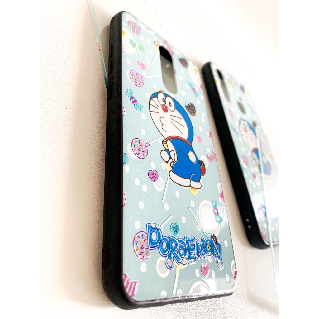 Softcase + Tempered Glass  case Casing Senada motif karakter Oppo A31/Neo 5 A3S/C1 A5S/A7/A12/A11K/Realme 2 pro/U1/U2 5/5i/5S/C3 7i/C17 C11 C12 C15 Samsug J2 Prime  Vivo Y11/Y12/Y15/Y17 Y30/Y30i/Y50 Y91C Xiaomi Redmi 8A 9/Prime 9C Note 9 pro HCTG 30