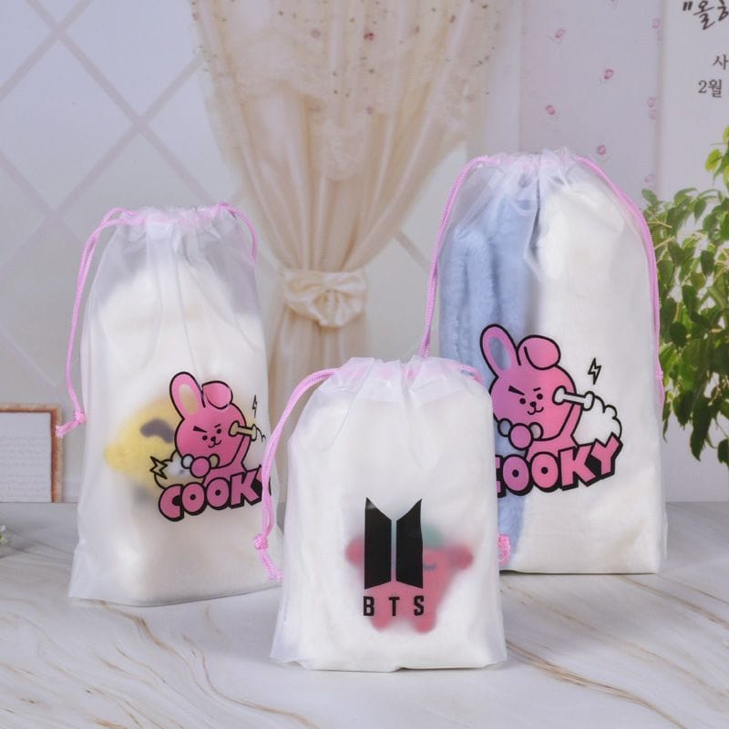 Anti air Pouch Travel Serbaguna Model Serut Serbaguna Motif Lucu Ukuran Kecil Dan Besar Varian Lengkap