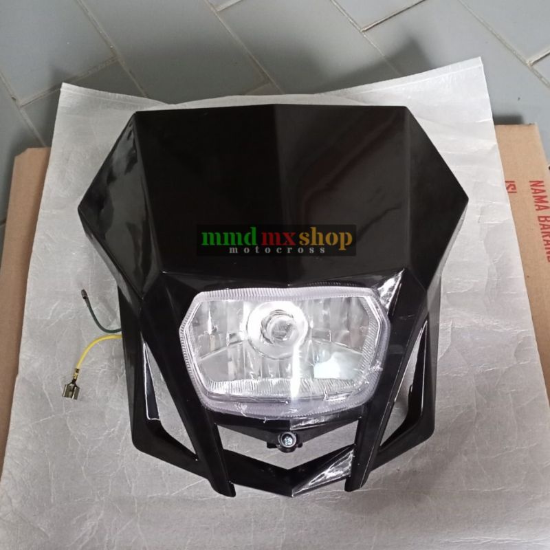Headlamp Polisport 02 reflektor lampu depan Polisport Supermoto KLX 150 bf Dtracker crf 150 l