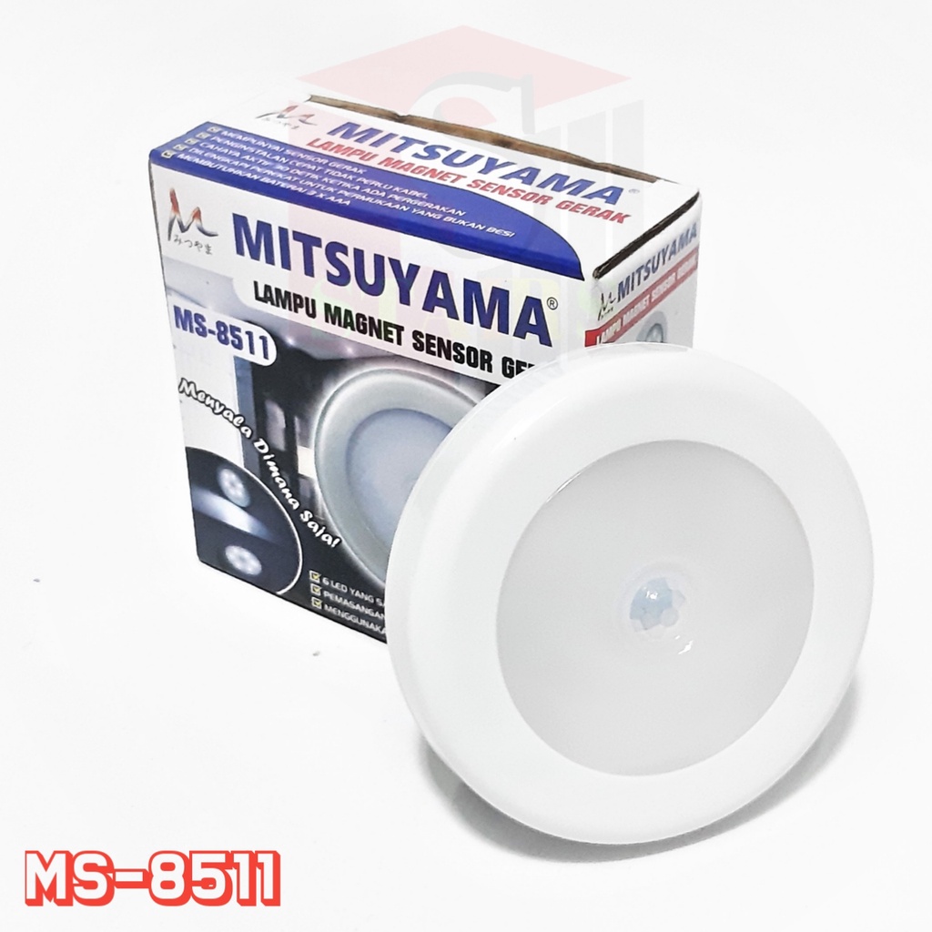 Lampu Sensor Gerak Otomatis  LED Sangat Terang Model Tempel / Magnet Daya Batterai 3x AAA