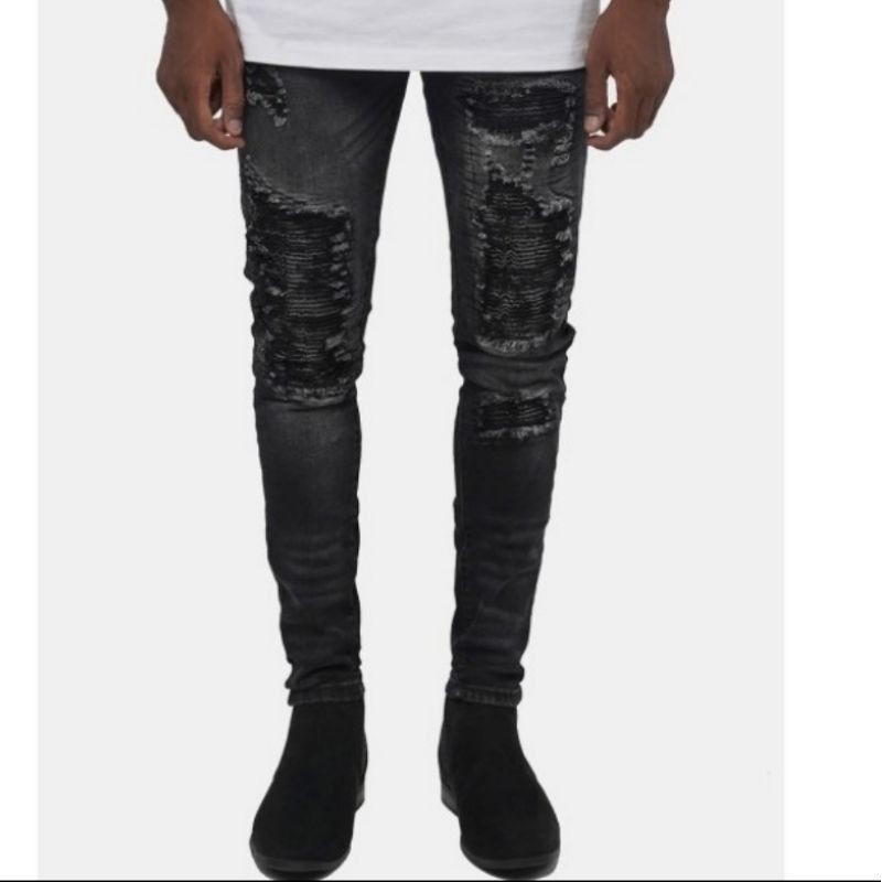Rucas rucas co Shadow Black Biker Jeans