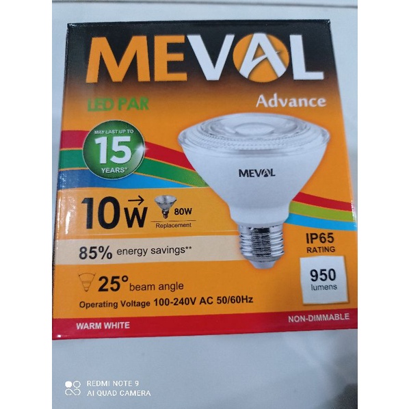 Lampu Sorot Meval 10 Watt Kuning