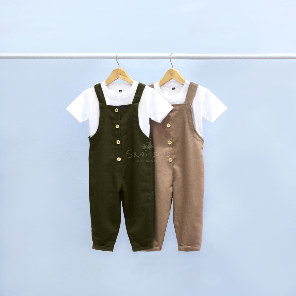 Saoirse's Kai Overall Set - Setelan kaos dan jumpsuit anak unisex perempuan laki-laki balita