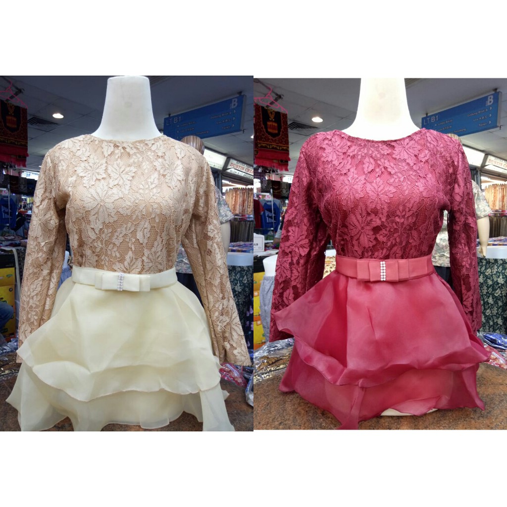 Atasan Kebaya Brukat Organza Aneka Warna