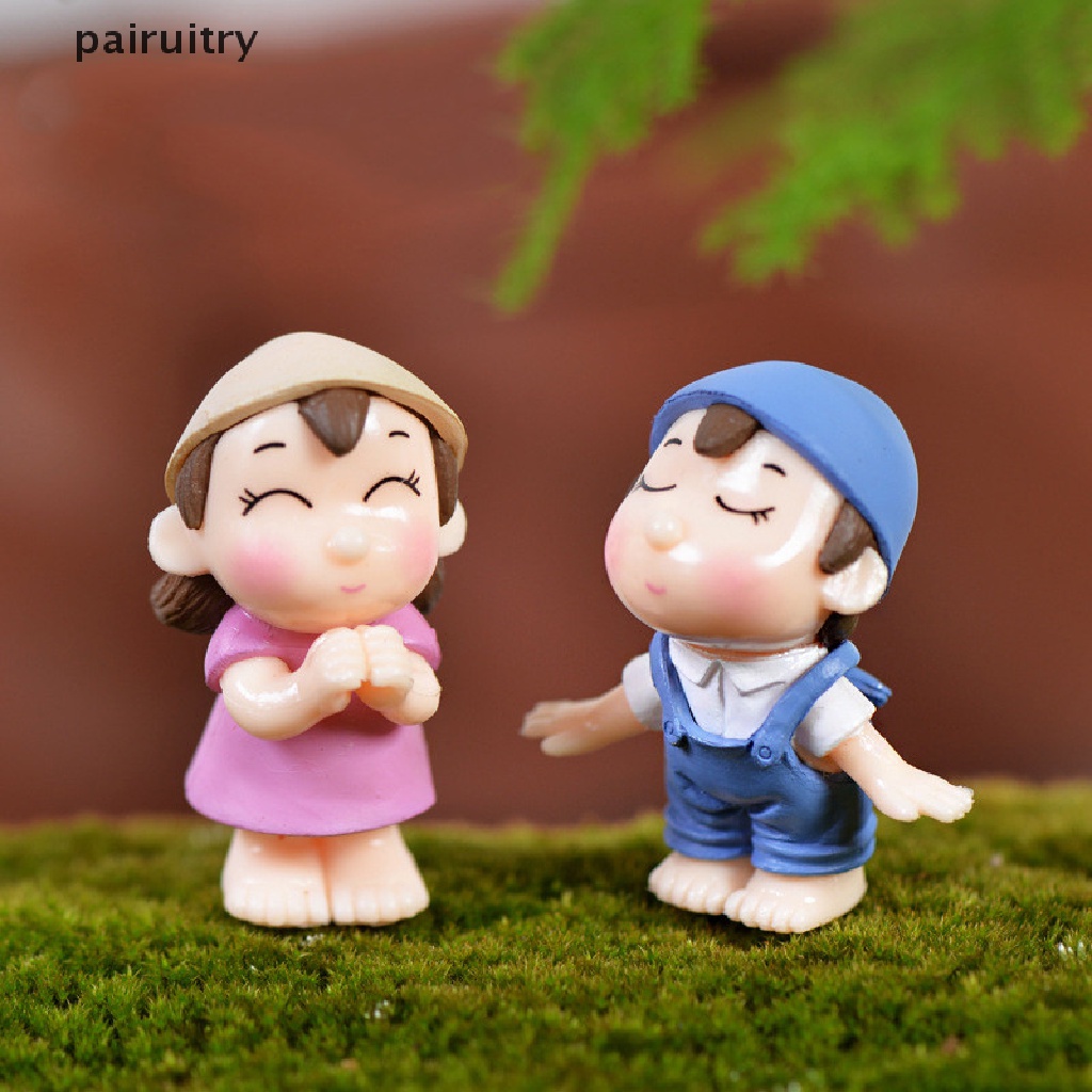 Miniatur Pasangan Bahan Resin Untuk Dekorasi Taman