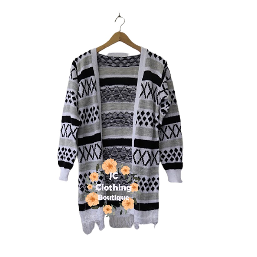 Cardigan Wanita Hinatta / Outer Rajut Motif Tribal Fashion Wanita - JC Collection