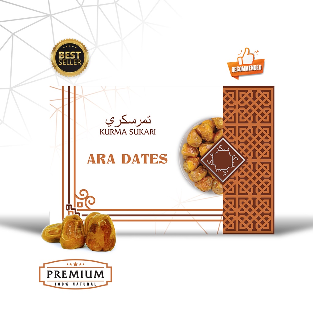 

Kurma Sukari 3kg Raja Sukkari PREMIUM KEMTAN ARA DATES Asli