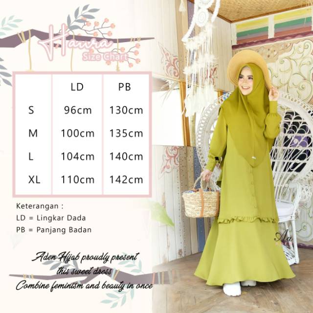 Set Dress Khimar Haura by ADEN / Gamis Haura by ADEN