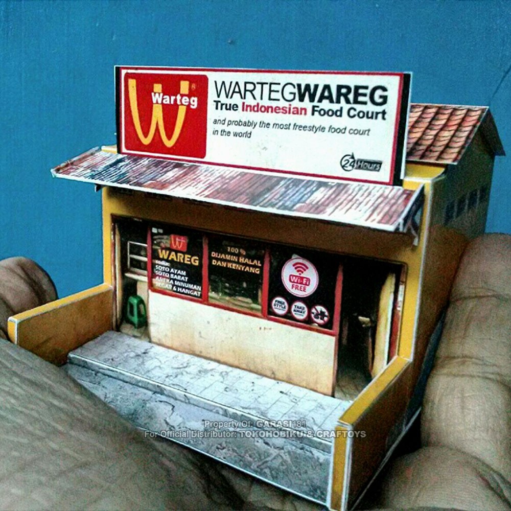 DIORAMA DIECAST - MINIATUR WARUNG TEGAL (WARTEG)