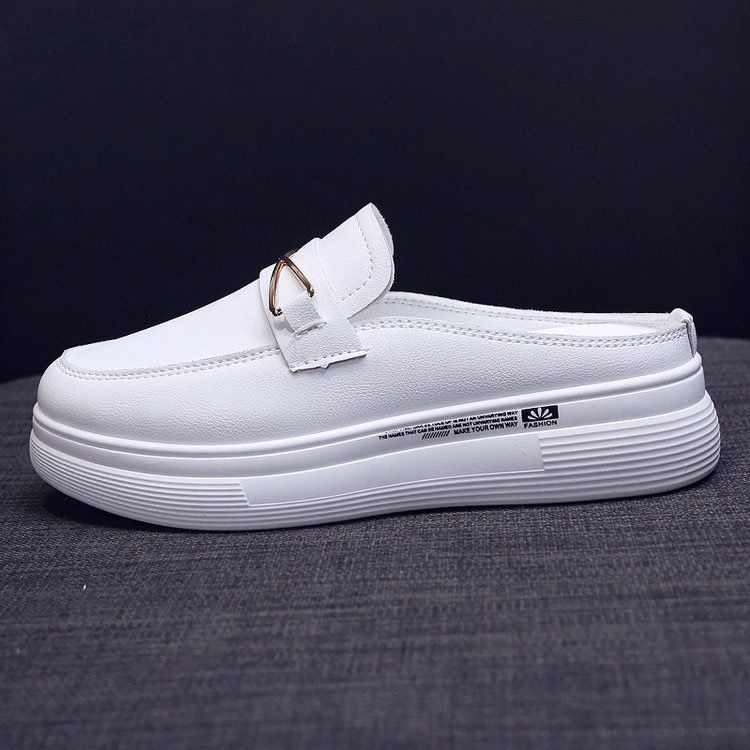 SEPATU MULES WEDGES WHITE FASHION DALE  X031-B