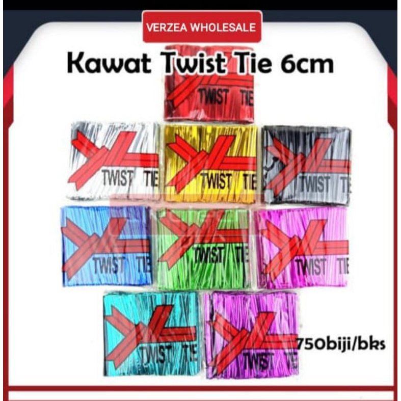 

Kabel ties twist tie kawat pengikat ikat permen lolipop bingkisan ultah roti