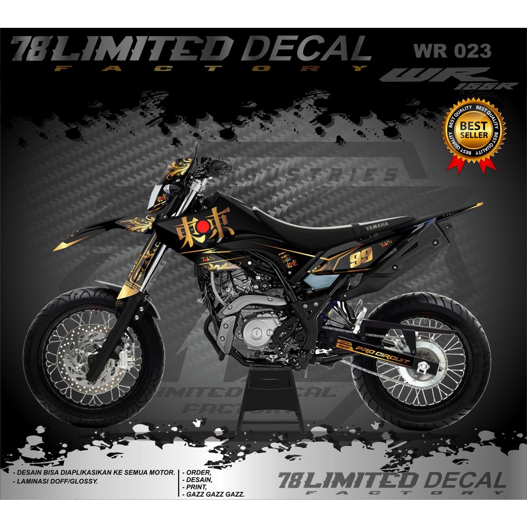 Decal Sticker Yamaha WR 155 Desain Tokyo Supermoto WR 155 Kode WR 023
