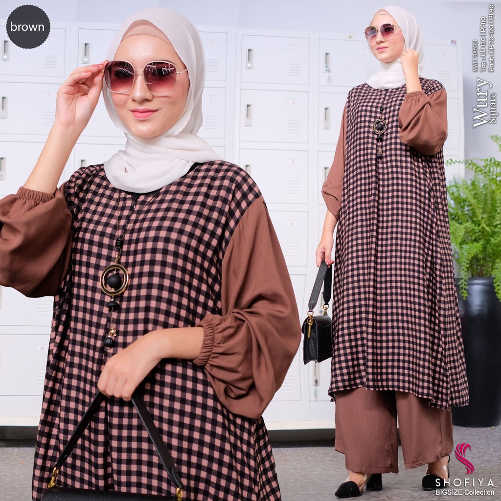 WURY SQUARE ONE SET WANITA JUMBO ORI SHOFIYA