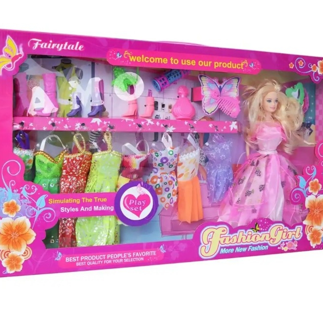 miliki Mainan Barbie fashion girl baju banyak Limited