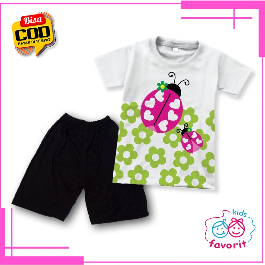 Favorit kids baju setelan anak perempuan Kartun | setelan anak murah | baju set terbaru