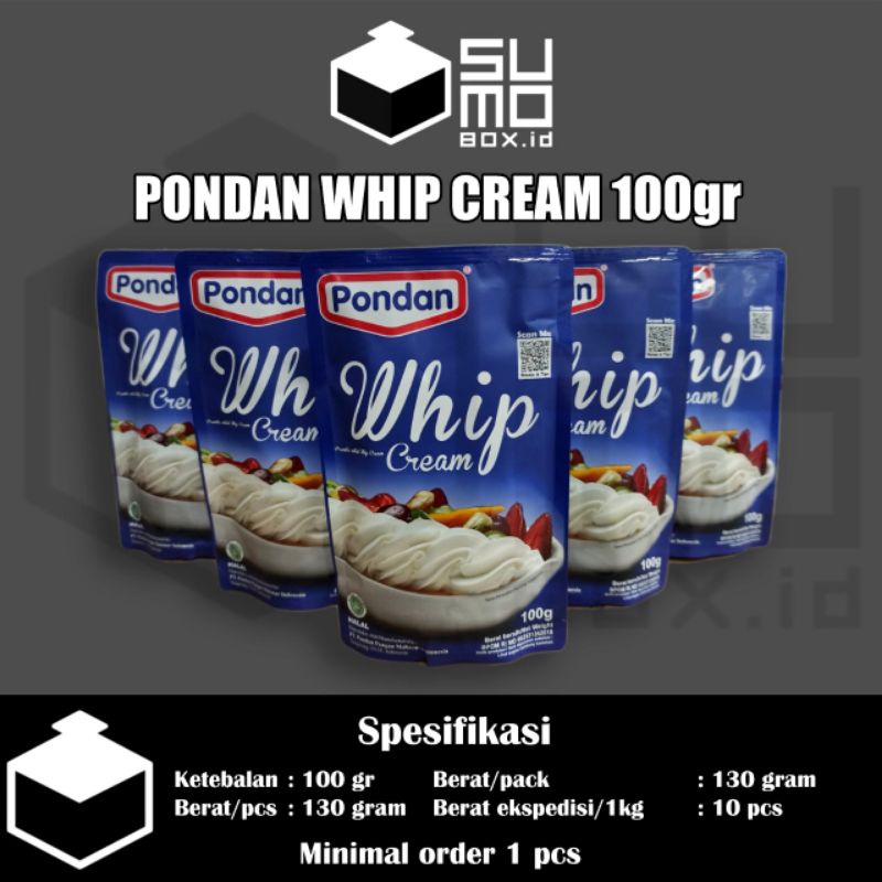 

Pondan whip cream pouch / Bubuk instan krim kue whipping