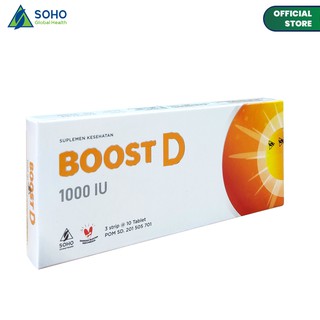 Jual Boost D 1000 IU Suplemen Vitamin D 3 Strip @10 Tablet | Shopee ...