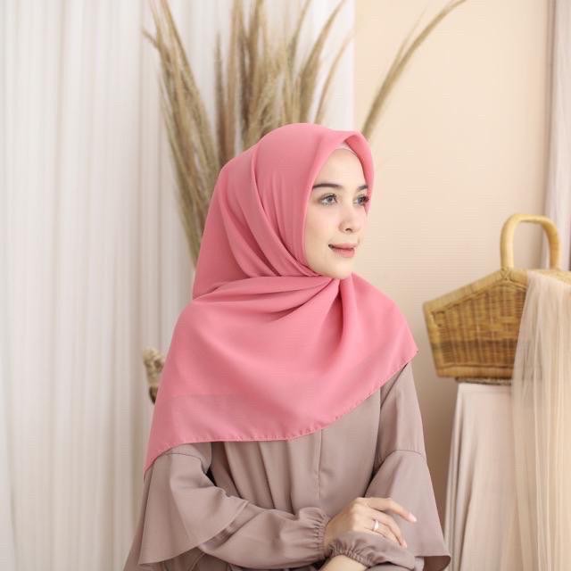 BELLA SQUARE Hijab Segiempat Warna Part1 Jilbab Pollycotton Premium [COD] [Go-Send]-TERRACOTA