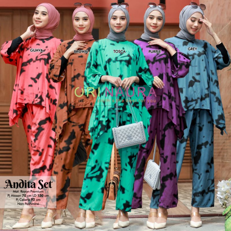 ANDITA SET BAJU SETELAN PANT BY ORI NAURA