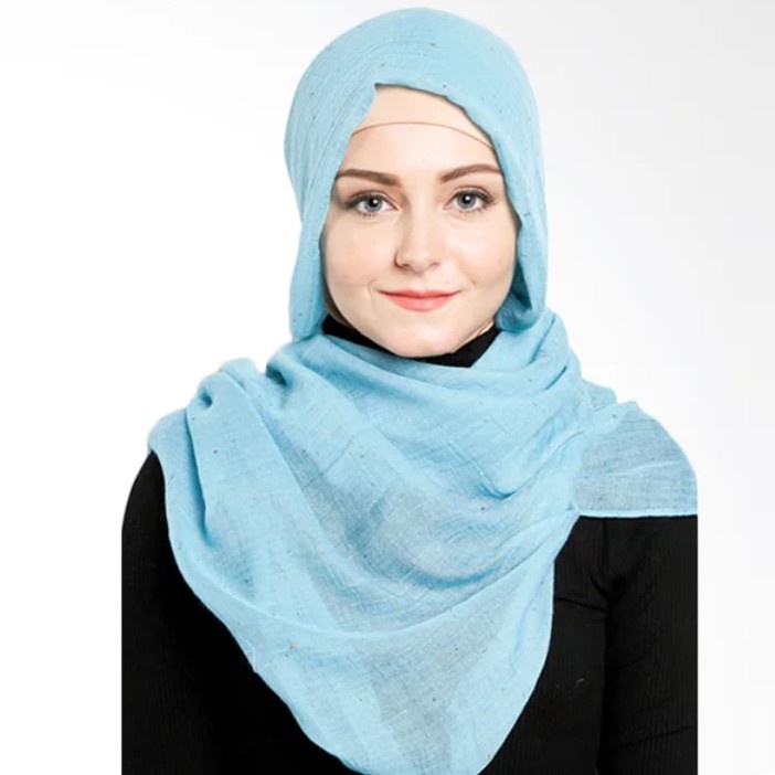 ELZATTA HIJAB SELMA MALINDA PASHMINA | BIRU MUDA