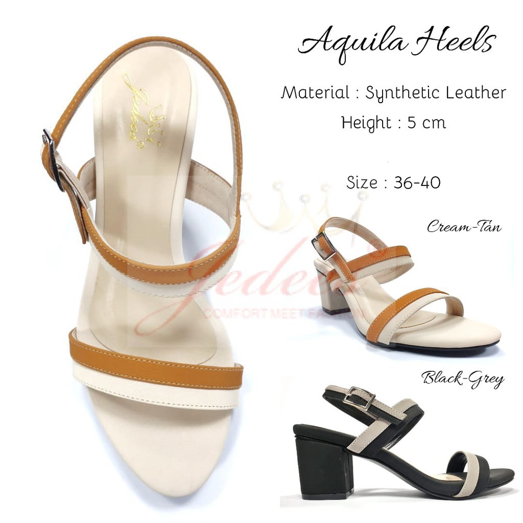 Sepatu Wanita JEDEES AQUILA Sandals / Block Heels / Hak Tahu / Hak Chunky 5cm