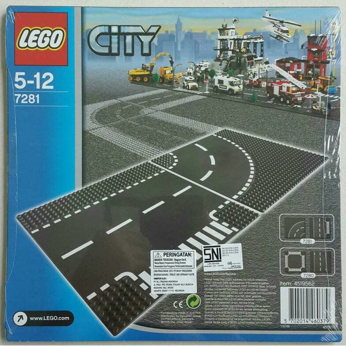 LEGO City, T-Junction & Curved Road Plates (7281) ARS