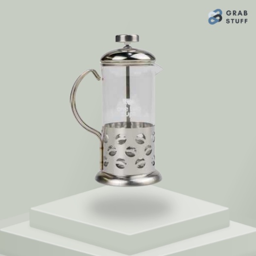 French Press Coffee Maker Pot Bean Pattern 350ml / Teko Pot Stainles French Press Coffee Stainless Maker Pot Bean Pattern 350ml / Alat Membuat Coffe Alat Membuat Kopi Barista  / Teko Kopi Stainless Teko Teh Stainless Steel Teko Pot Serbaguna Murah