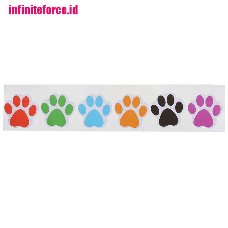 500pcs Colorful Paw Print Stickers Dog cat Paw Labels Stickers reward sticker