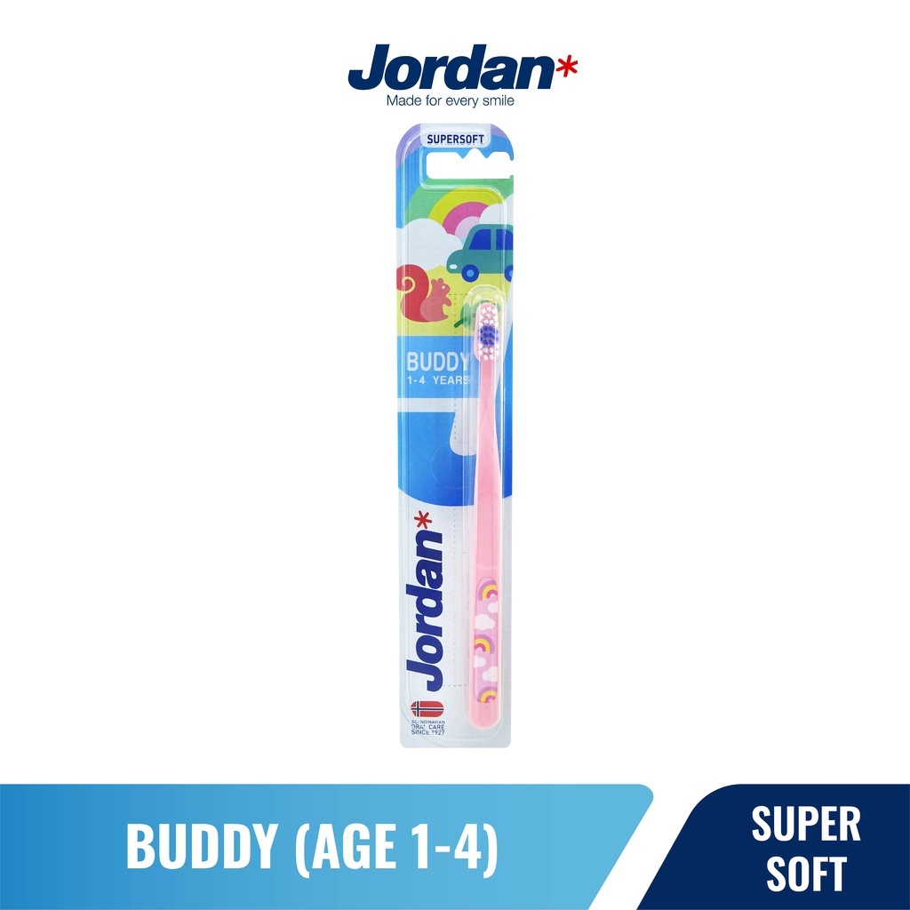 Jordan Oral Care Kids Buddy 1-4 Super Soft (1 Pc)- Sikat Gigi