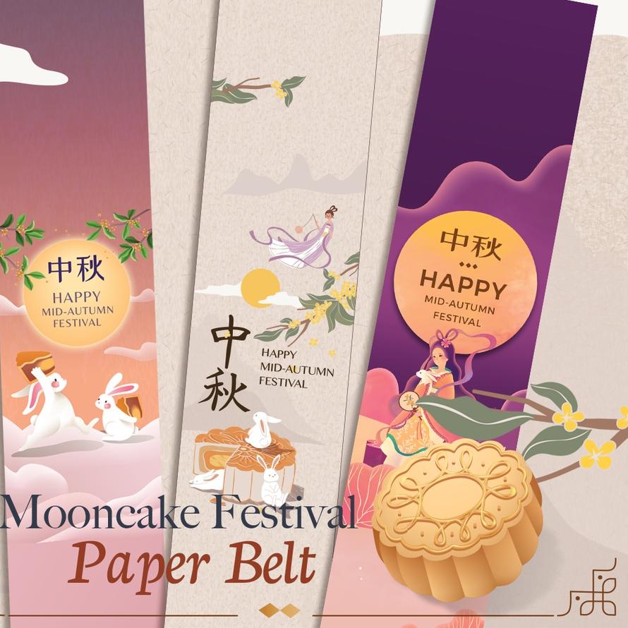 

❤ [Isi 50] Paper Belt Mooncake Festival/ Mid Autumn Festival / Sabuk Kertas serbuuu !