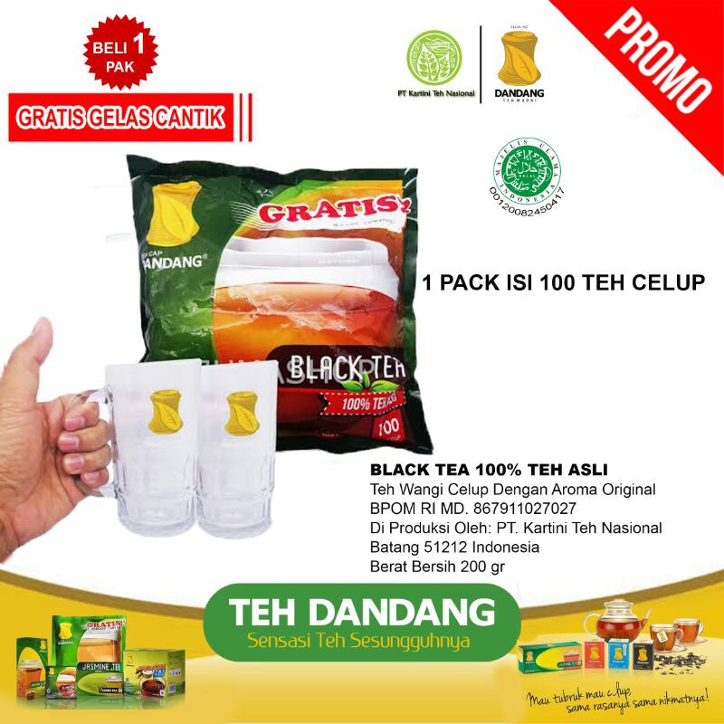

Teh Dandang Rasa Black Tea isi 100 bonus gelas cantik