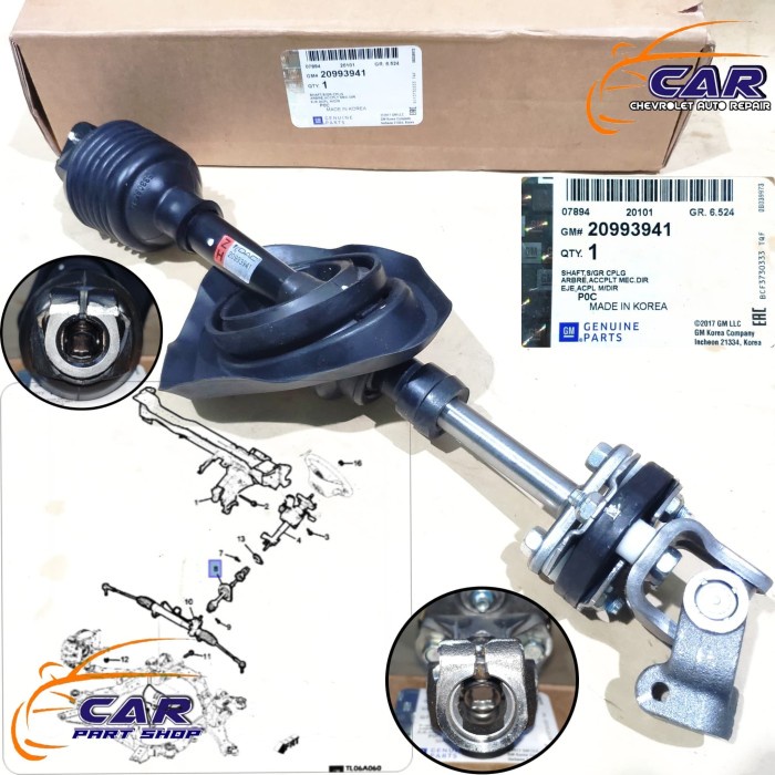 JOINT STEER STIR SHAFT STEER STEERING CHEVROLET CAPTIVA NFL C100 2.0 2.4 ORI GM