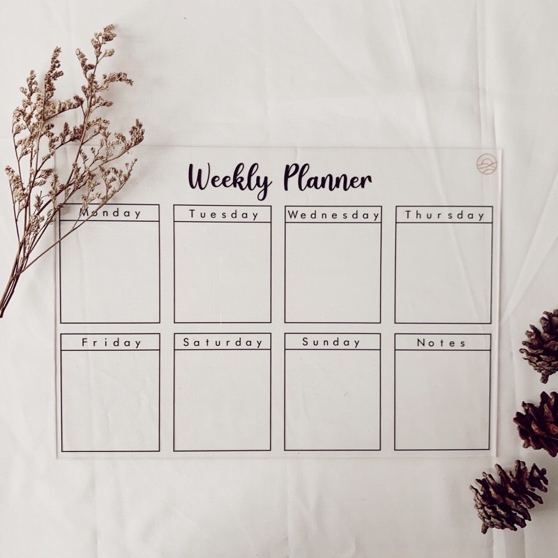 

CUSTOM WEEKLY PLANNER / TO DO LIST ACRYLIC