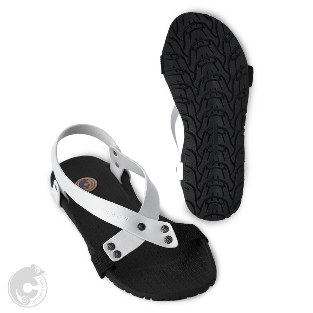 CAMOU - Borneo White - Sandal Gunung Sandal Tali Pria Anti Slip