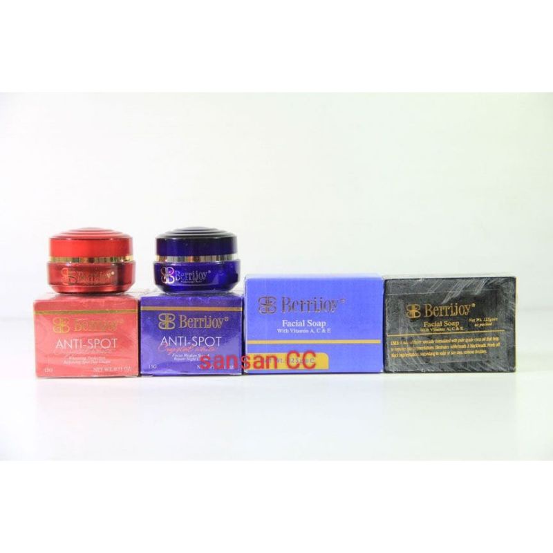 Paket 3in1 Berrijoy (Cream Siang, Malam & Sabun batang)