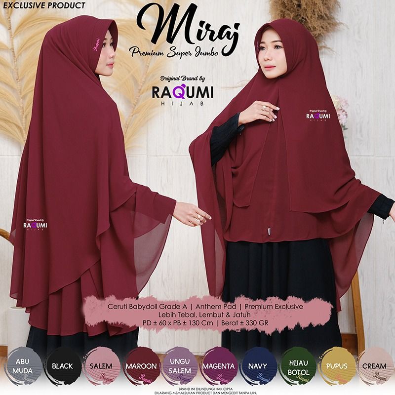 hijab khimar jumbo Raqumi MIRA'J