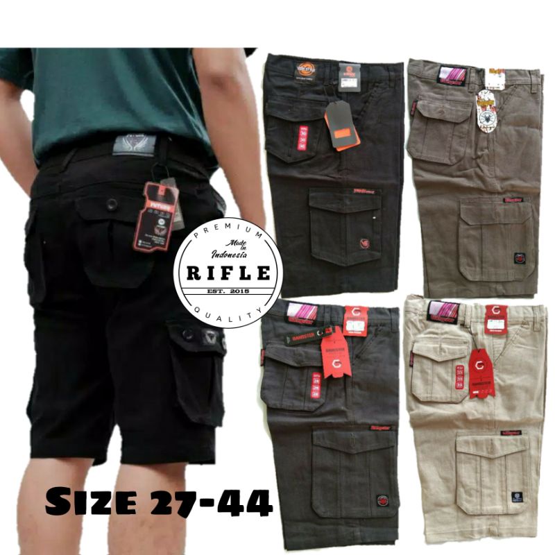 Celana pendek cargo slimfit size 27-44