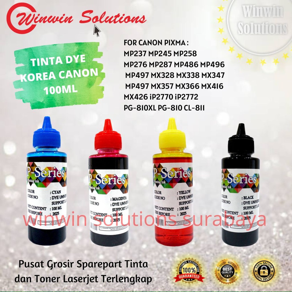 Tinta DYE Korea CANON 100ml Pixma PG-810XL PG-810 CL-811 PG810 CL811