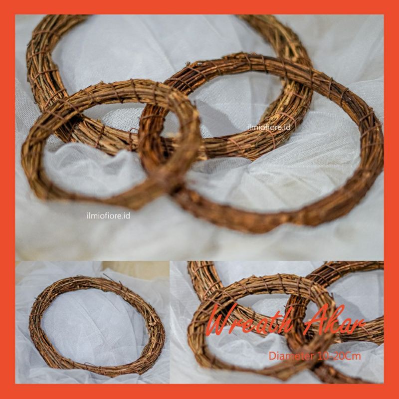 WREATH RING RANTING BAHAN CRAFT DEKORASI RUSTIC