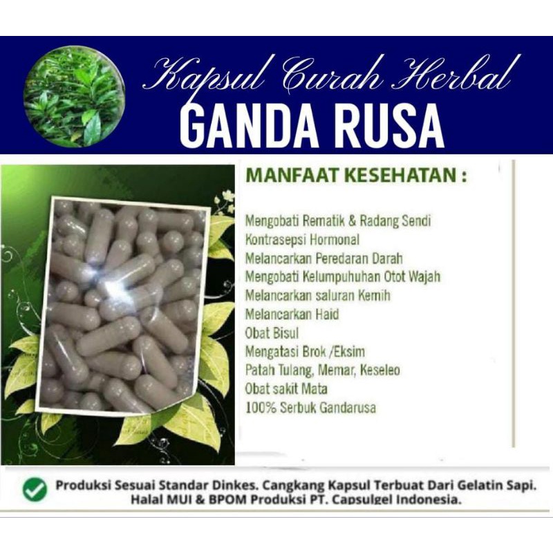 Jual Kapsul Curah Herbal Ganda Rusa Eksim Rematik Shopee Indonesia 6159