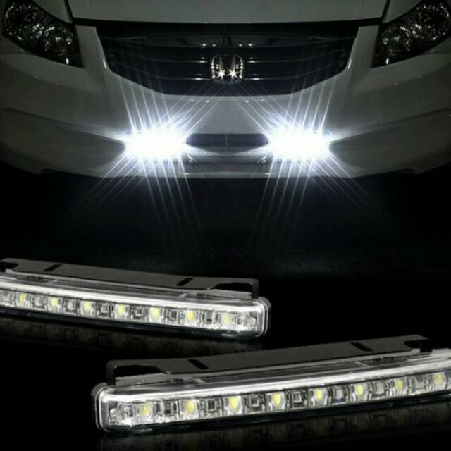 LAMPU LED DRL 8 LED LUXURY BEST SELLER LAMPU DRL HARGA 2PCS SPASANG DRL BEMPER  - DRL08