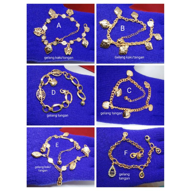 RCC01. Gelang tangan/kaki xuping wanita lapis emas