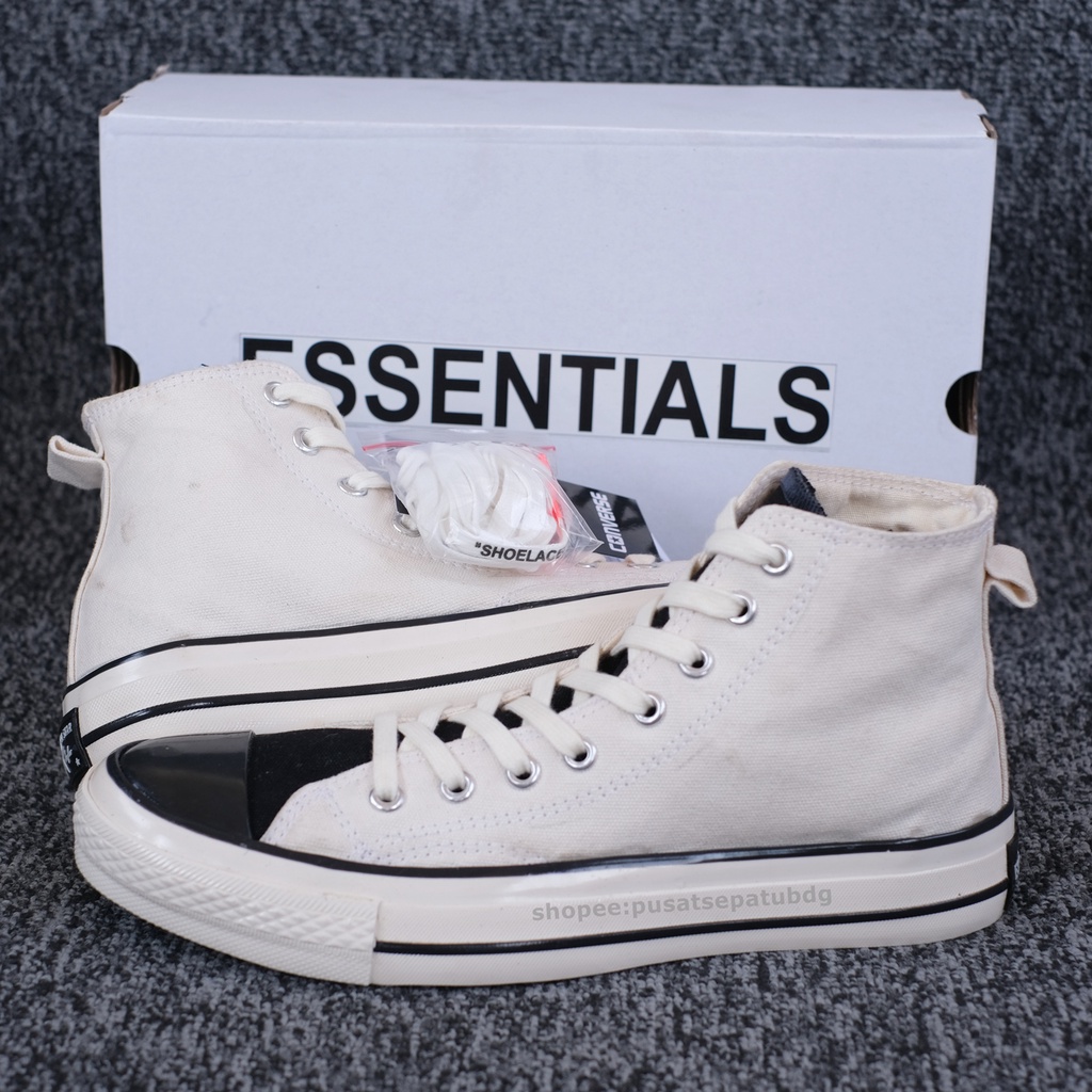 Sepatu Converse 70s High Essentials Natural Black Cream Off White