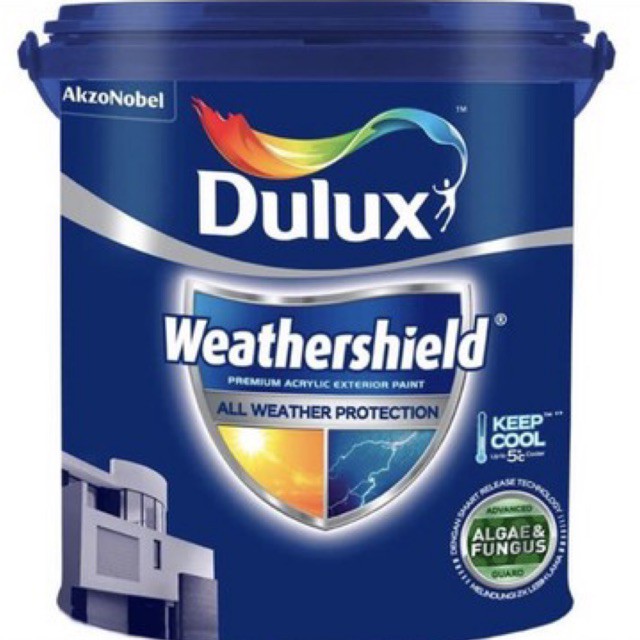 CAT TEMBOK LUAR DULUX WEATHERSHIELD WARNA KHUSUS 2,5 L cascade