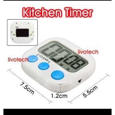 

Digital Kitchen Timer & Stopwatch Cute / Alarm Masak Dapur Roti Kue