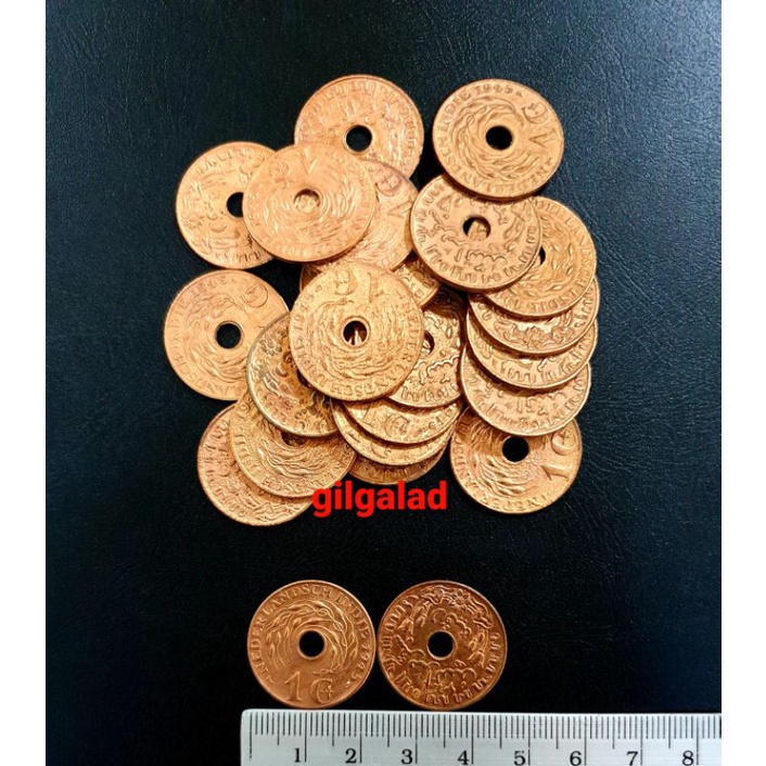 KOIN KUNO TEMBAGA 1 SEN BOLONG KOIN KOLEKSI