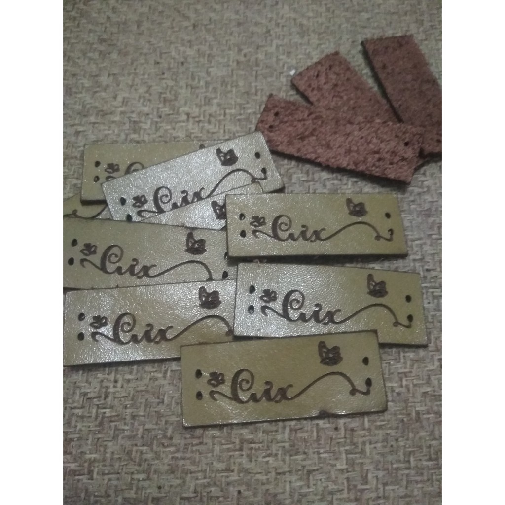 LABEL KULIT GRAVIR LABEL TAS RAJUT LABEL COSTUME
