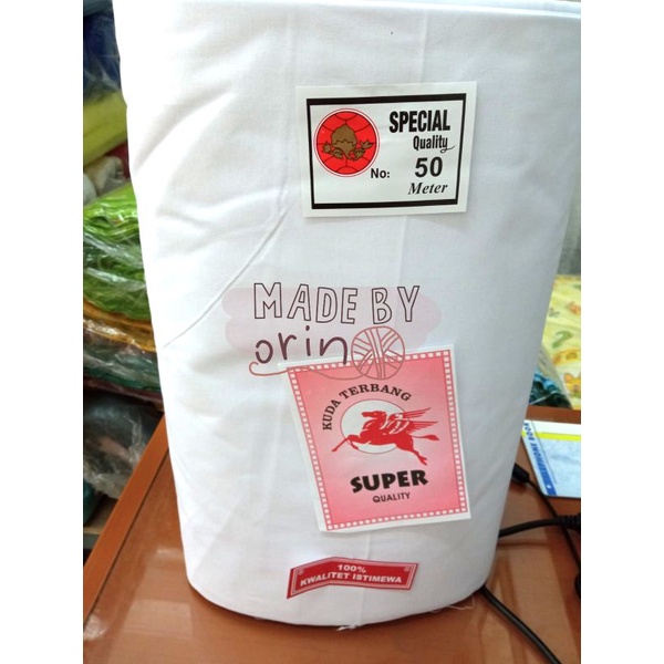 Kain Mori Cap Kuda Terbang 1 Roll / Kain Kafan 1 Roll / Kain Membatik / Saringan Tahu